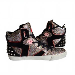 ASH Sneakers Size 39 (8.5-9) Limited Edition Blingy Glitter Studded Spike Shoes